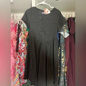 Cider Black Bow Dress